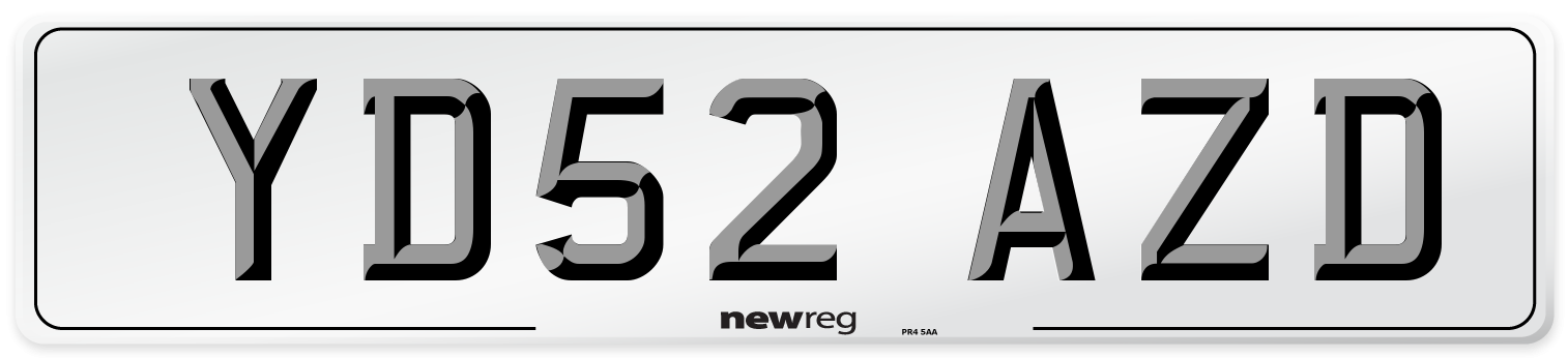 YD52 AZD Number Plate from New Reg